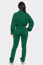 Load image into Gallery viewer, Darling 2pc Dolman Jacket and Yoga Set - Deep Green
