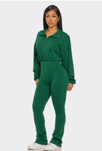 Load image into Gallery viewer, Darling 2pc Dolman Jacket and Yoga Set - Deep Green
