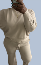 Load image into Gallery viewer, Pack Light 2pc Ribbed Dolman Sleeve Pullover And Wide Leg Pants Set - Olive
