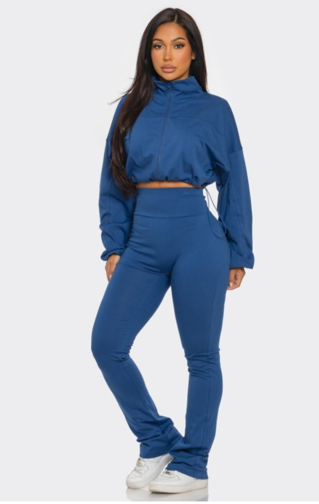 Darling 2pc Dolman Jacket and Yoga Set - Navy