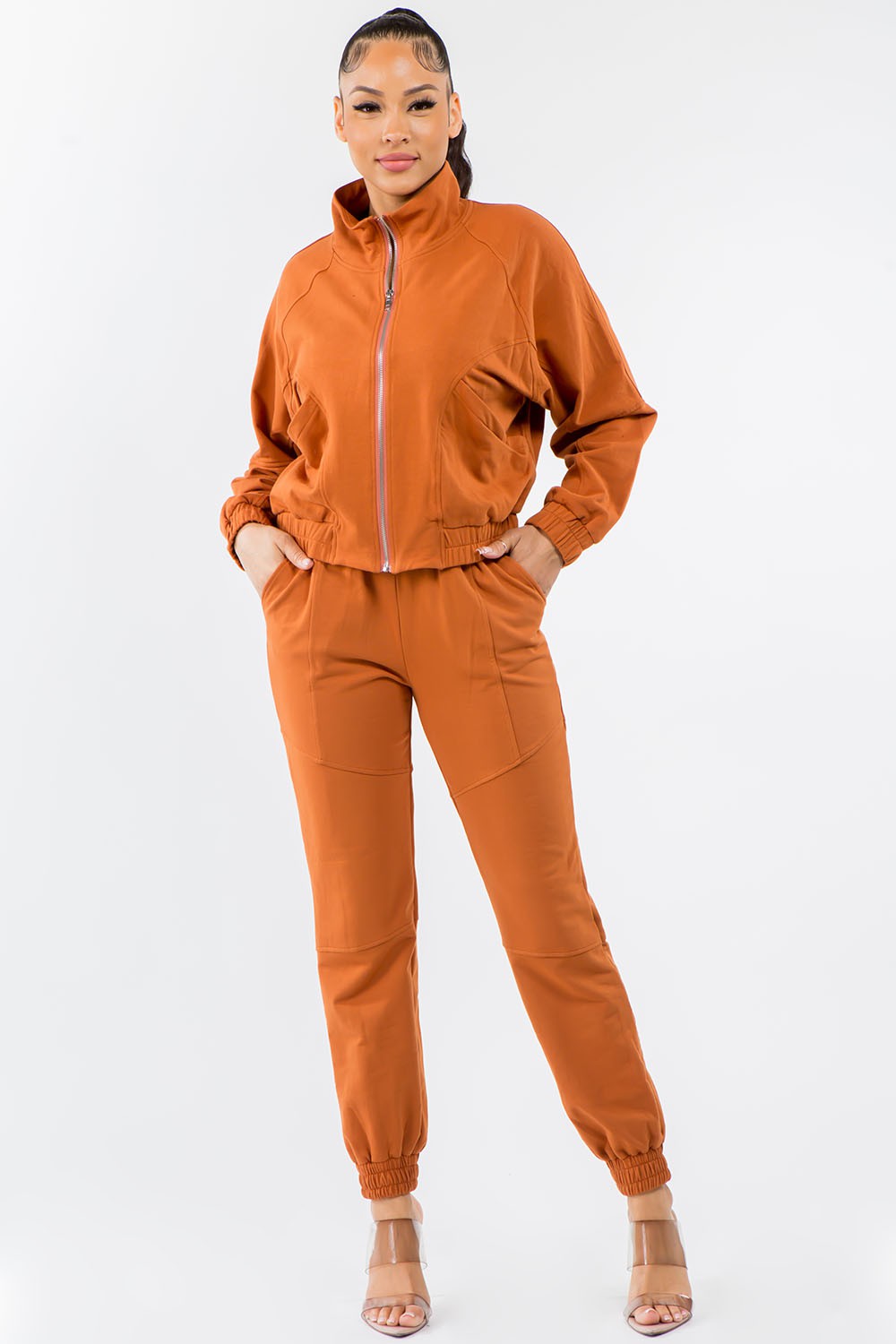 Blatant 2pc Tracksuit - Caramel Creme