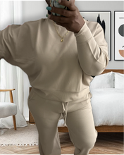 Load image into Gallery viewer, Pack Light 2pc Ribbed Dolman Sleeve Pullover And Wide Leg Pants Set - Olive
