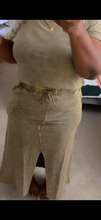 Load image into Gallery viewer, Wash &amp; Go Acid Rinse Top &amp; Skirt Set - Mocha Preorder (Ships 10/1/25)
