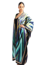 Load image into Gallery viewer, .. Destination Me Kimono/Kaftan - Green/Blue
